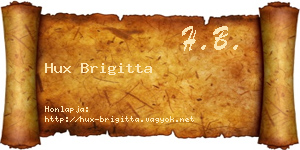 Hux Brigitta névjegykártya